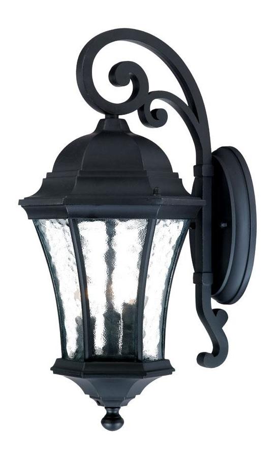 Three Light Matte Black Wall Lantern by Acclaim Lighting