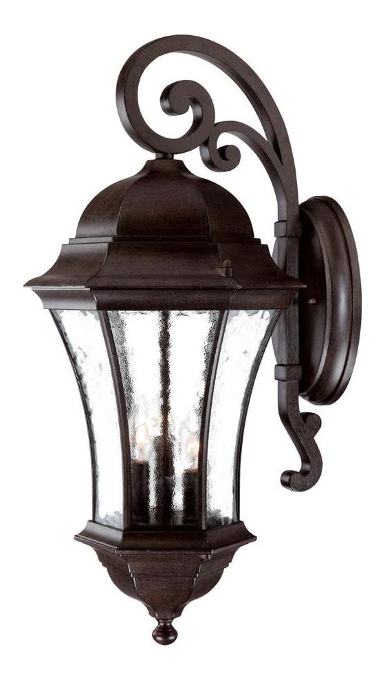 Three Light Black Coral Wall Lantern by Acclaim Lighting