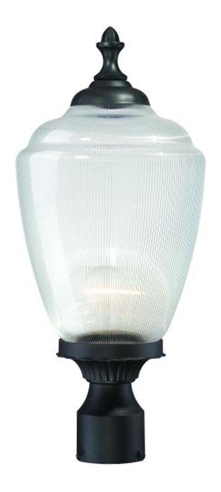 One Light Matte Black Post Light by Acclaim Lighting