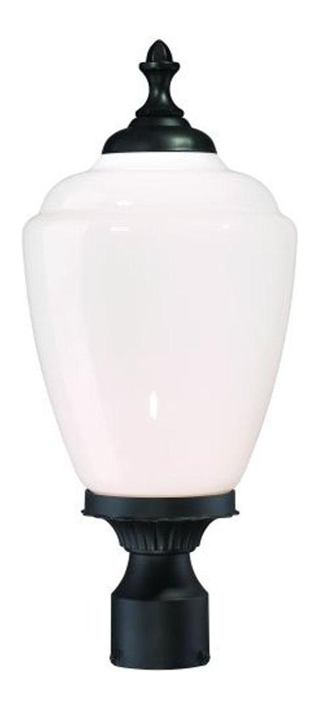 One Light Matte Black Post Light by Acclaim Lighting