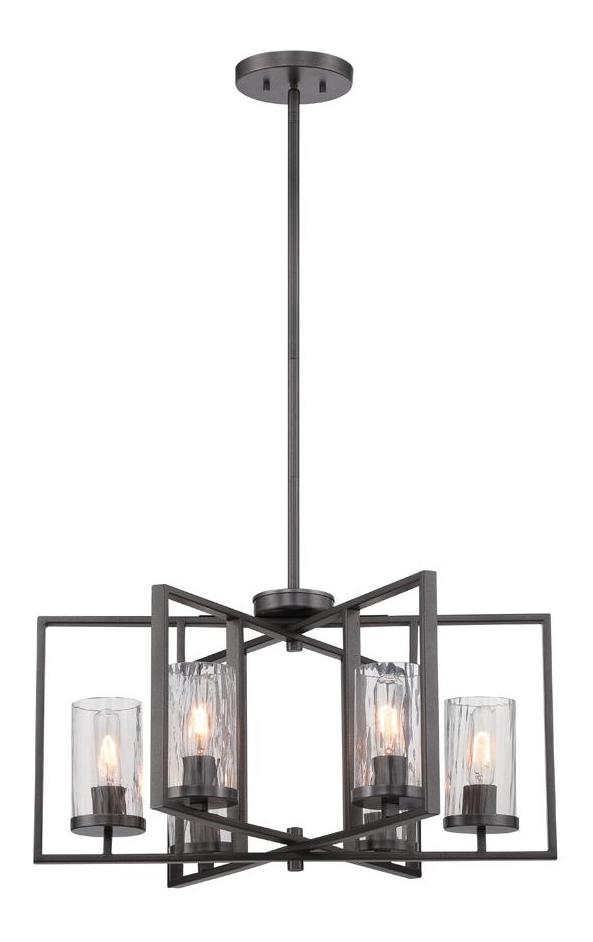 Charcoal  6 Light 1 Tier Chandelier - 25in. Wide by Designers Fountain