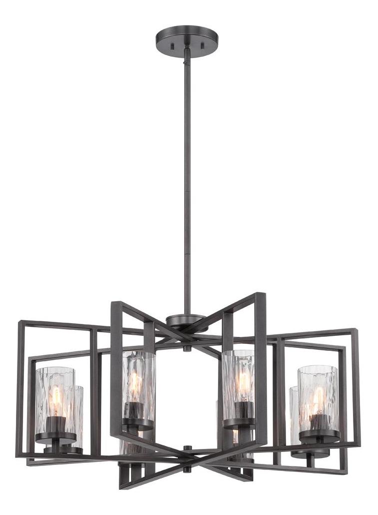 Charcoal  8 Light 1 Tier Chandelier - 32in. Wide by Designers Fountain