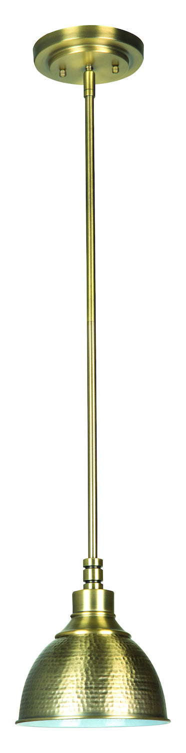 1 Light Mini Pendant in Legacy Brass by Craftmade