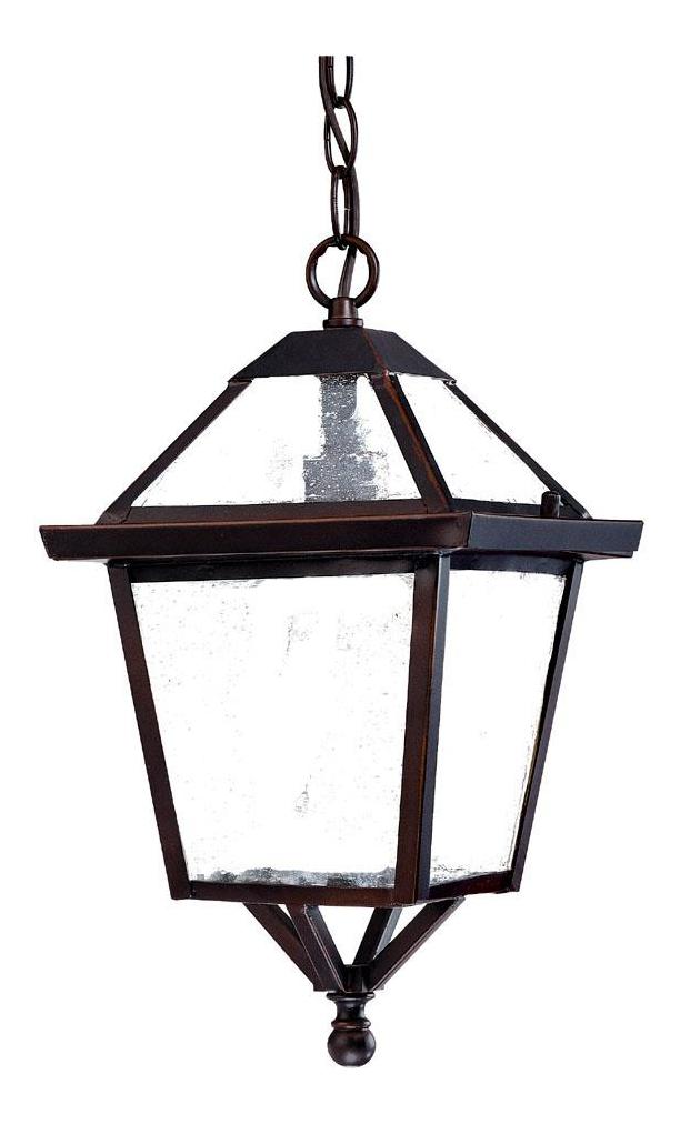One Light Architectural Bronze Hanging Lantern by Acclaim Lighting