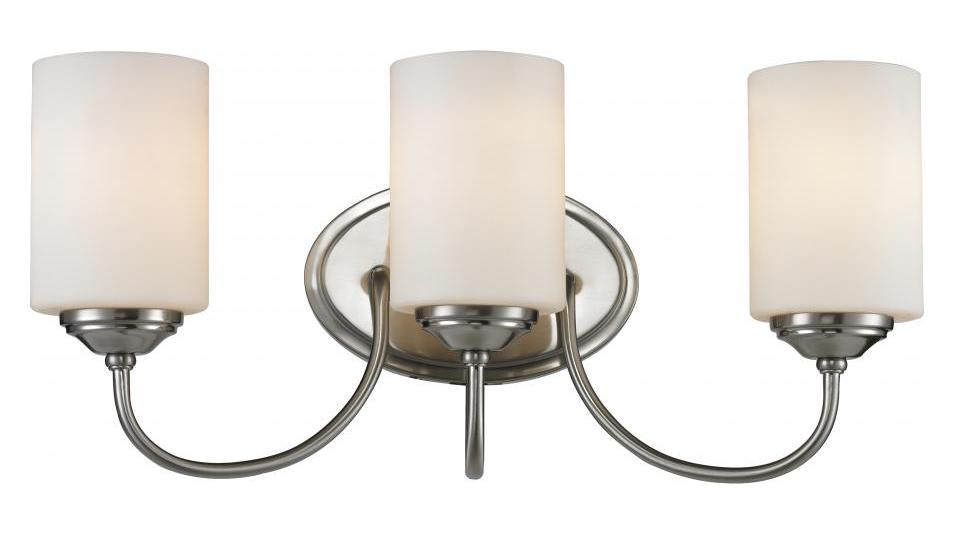 Brushed Nickel  3 Light Bathroom Vanity Fixture by Z-Lite