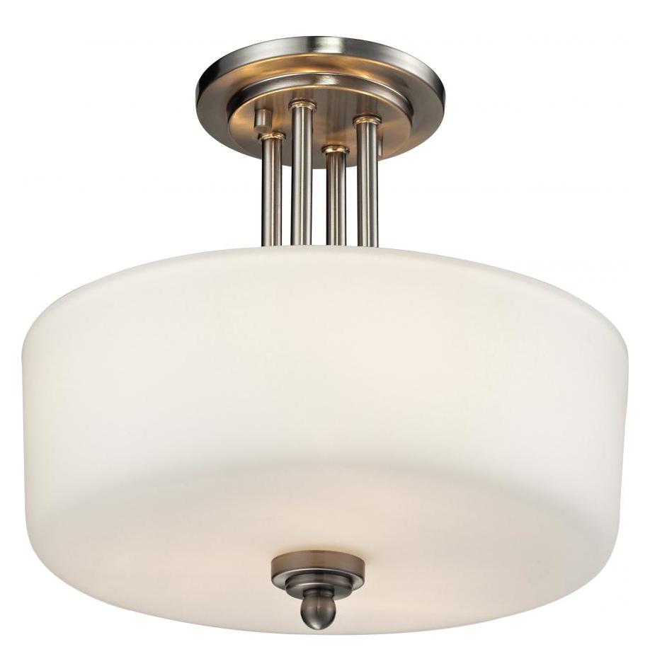 Brushed Nickel  3 Light Semi-Flush Ceiling Fixture by Z-Lite