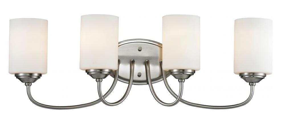 Brushed Nickel  4 Light Bathroom Vanity Fixture by Z-Lite