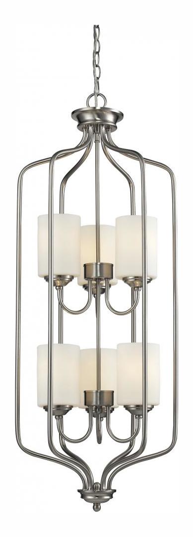 Brushed Nickel  6 Light Pendant by Z-Lite