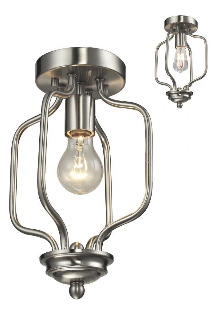 Brushed Nickel  1 Light Flush Mount Ceiling Fixture by Z-Lite