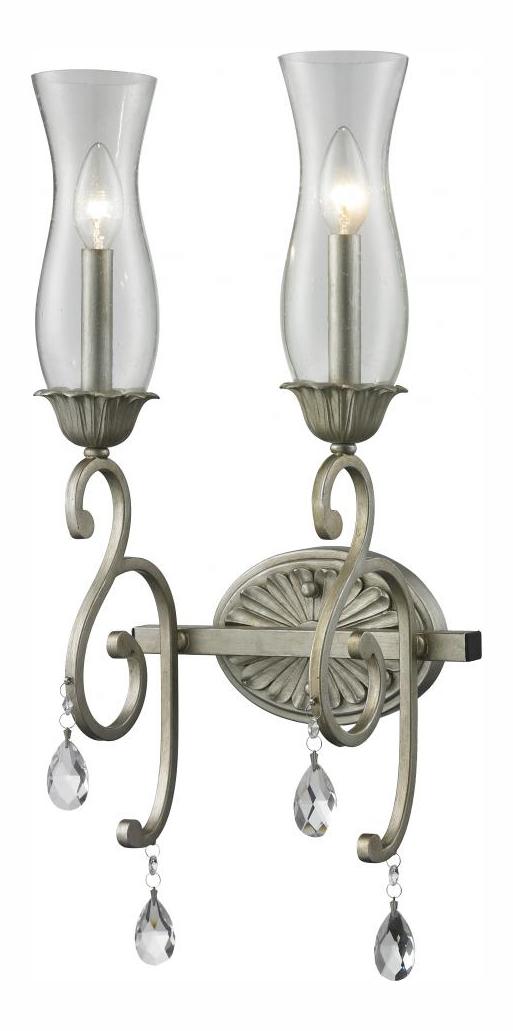 Antique Silver  2 Light Wall Sconce by Z-Lite