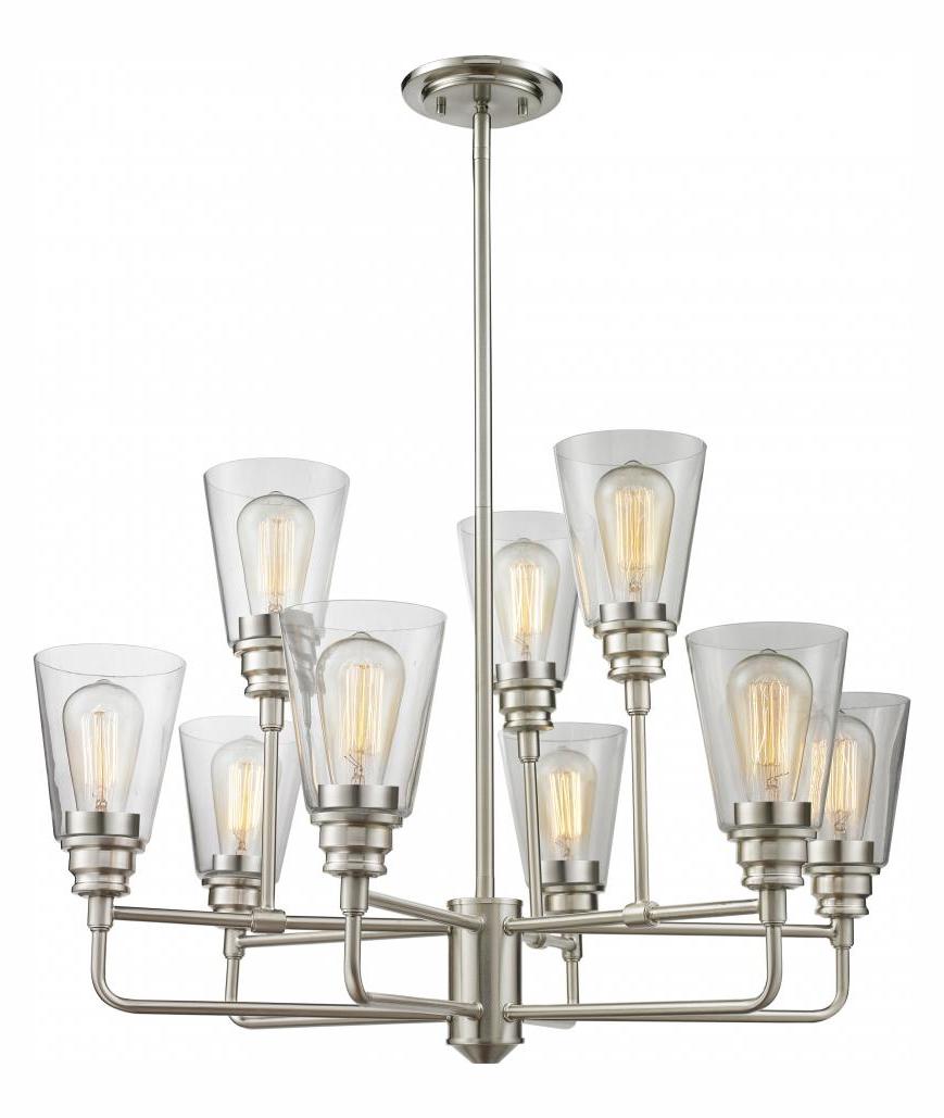 Brushed Nickel  9 Light Chandelier by Z-Lite