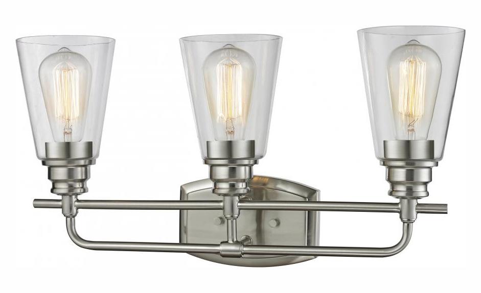 Brushed Nickel  3 Light Bathroom Vanity Fixture by Z-Lite