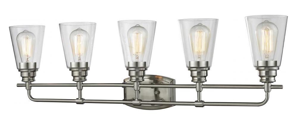 Brushed Nickel  5 Light Bathroom Vanity Fixture by Z-Lite
