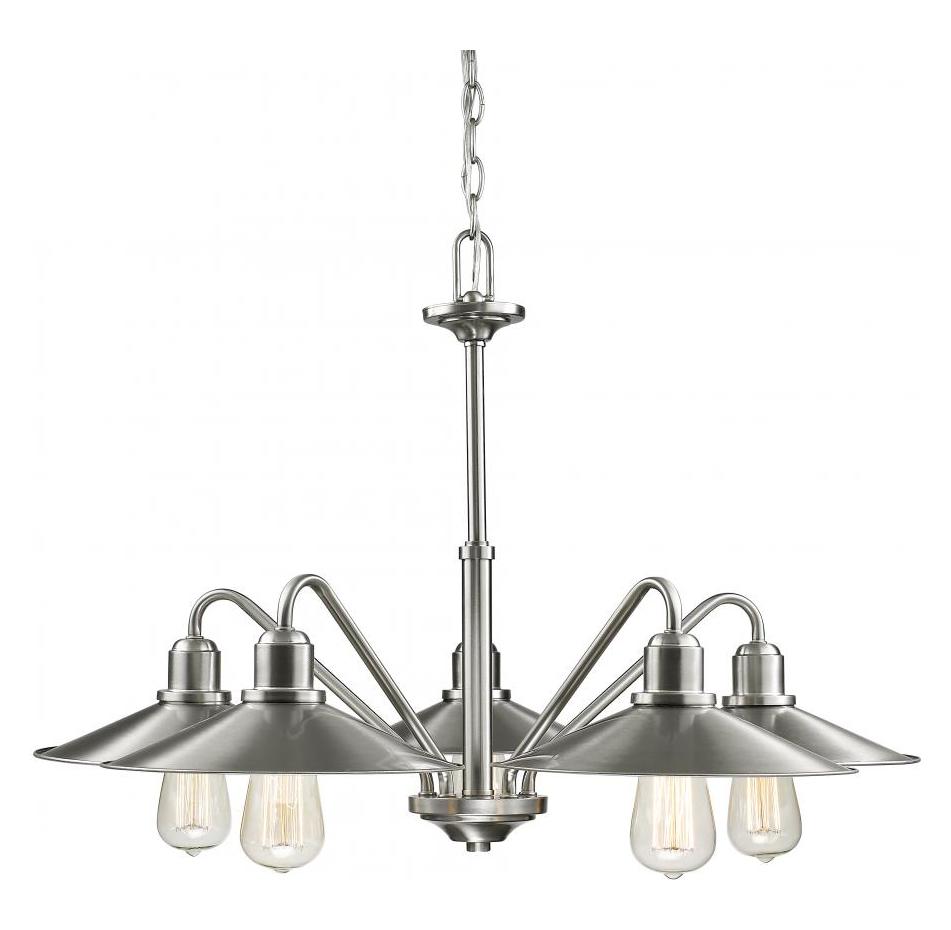 Brushed Nickel  5 Light Chandelier by Z-Lite