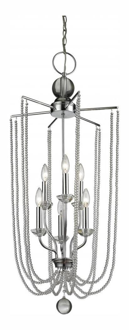 Chrome  6 Light Pendant by Z-Lite