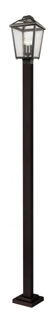 Oil Rubbed Bronze  3 Light Outdoor Post Light - Post Included by Z-Lite