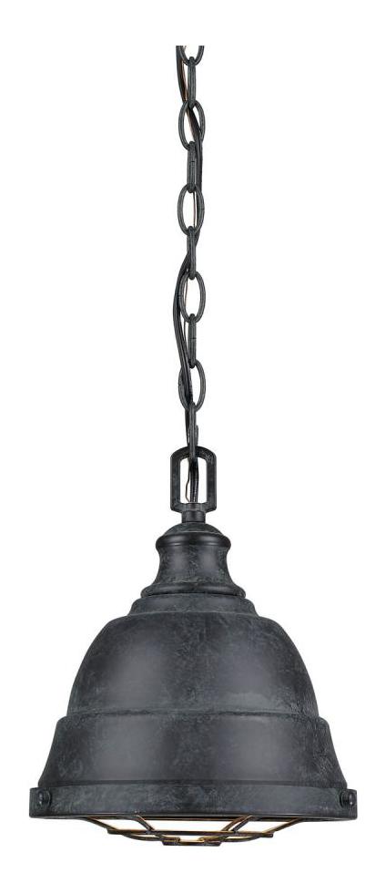 Black Patina  1 Light 9.25in. Wide Pendant
