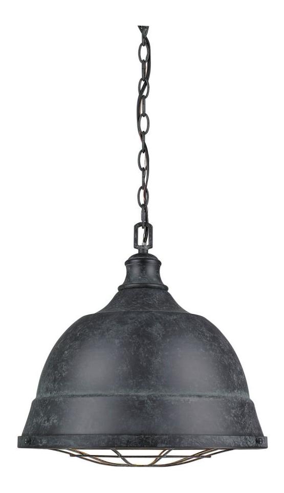 Black Patina  1 Light 16.5in. Wide Pendant by Golden