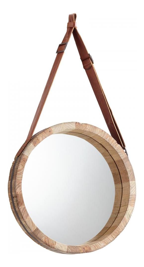 Black Forest Grove 7 Inch Diameter Canteen Wood Mirror by Cyan Designs