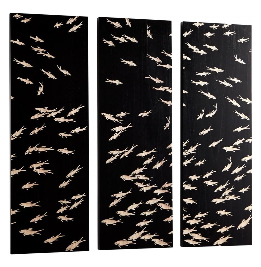 Black  47.25 x 15.75 Wood Wall Art by Cyan Designs