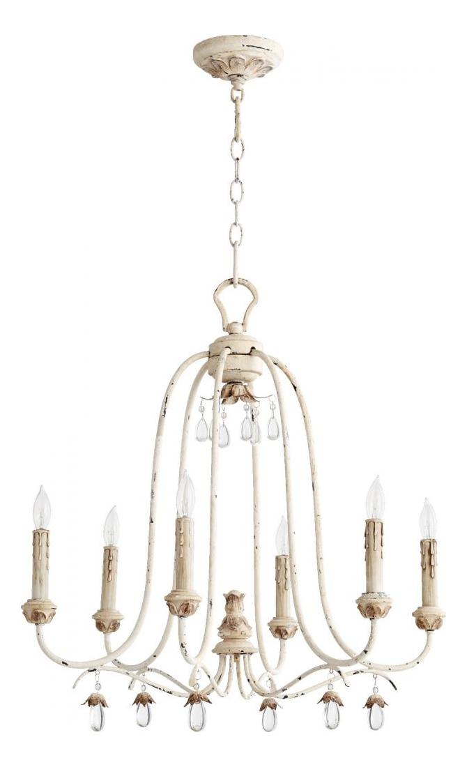 24In. 6Lt Chand Persian White by Quorum