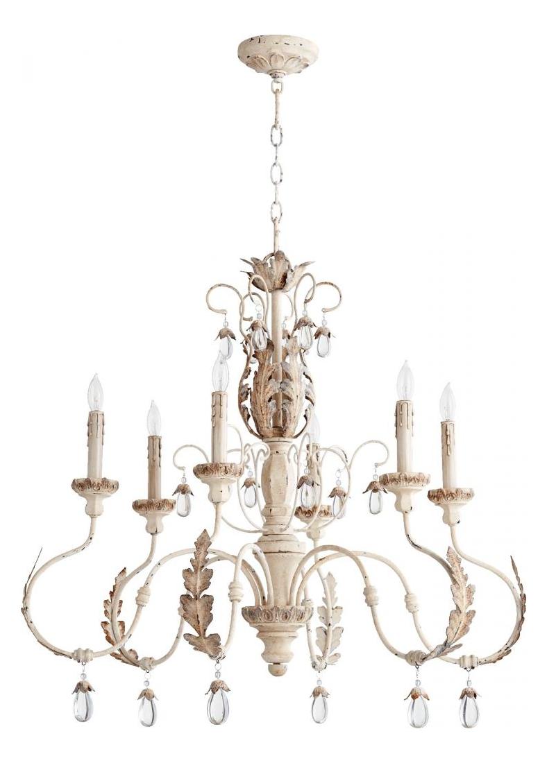 32In. 6Lt Chand Persian White by Quorum