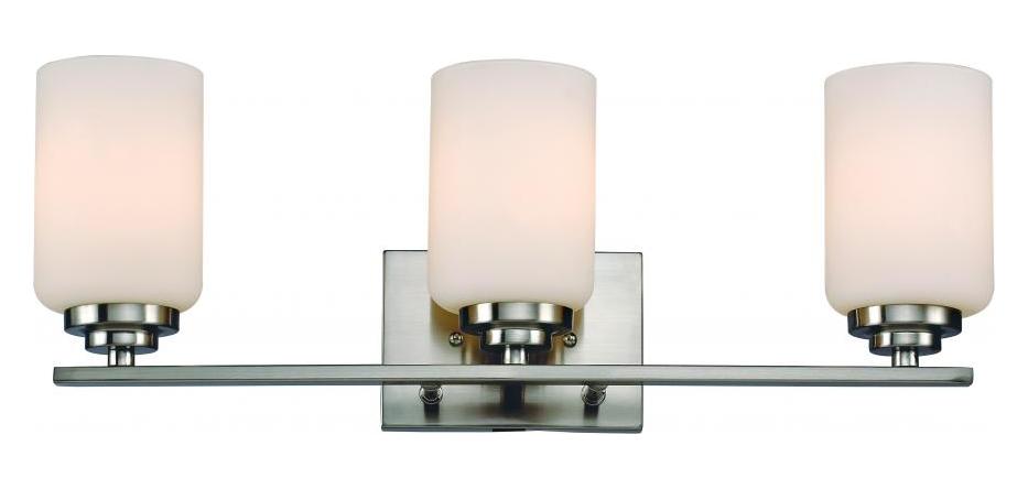 3Lt Bath Bar-Double Disk-Bn-Op by Trans Globe
