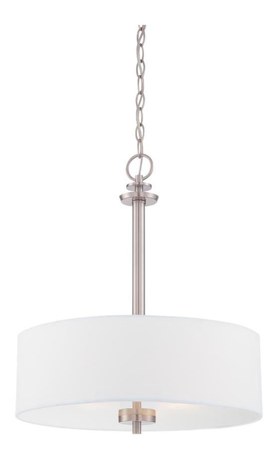 Satin Platinum  3 Light Full Sized Foyer Pendant by Designers Fountain