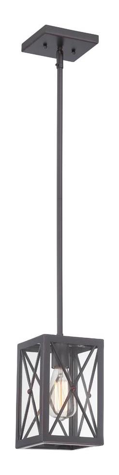 Satin Bronze  1 Light Mini Pendant by Designers Fountain