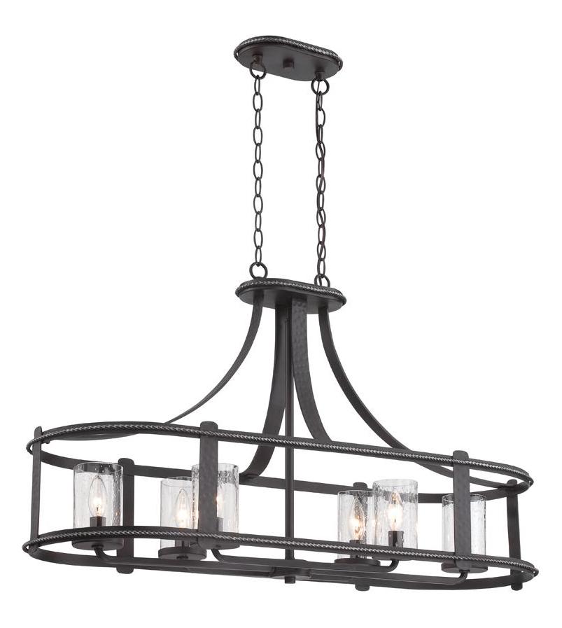 Artisan Pardo Wash  6 Light 1 Tier Linear Chandelier by Designers Fountain