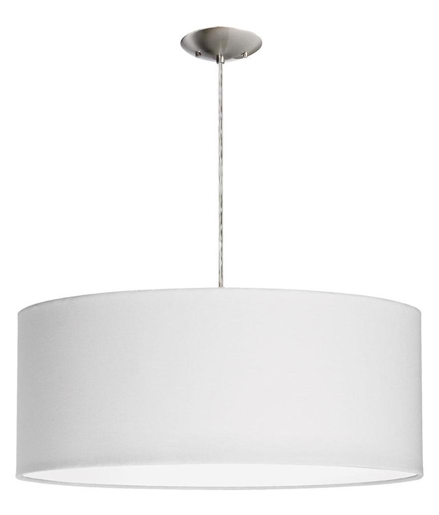 3 Light Drum Pendant With White Shade by Dainolite