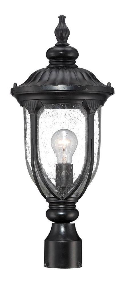 Collection Post-Mount 1-Light Outdoor Matte Black Light Fixture by Acclaim Lighting