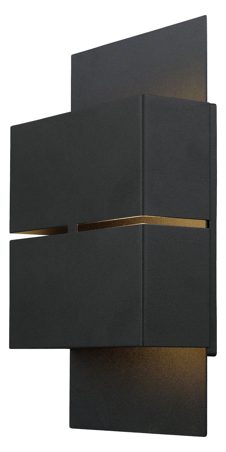 Matte Black  2 Light LED 5.875in. Wide Outdoor Wall Sconce - ADA Compliant by Eglo