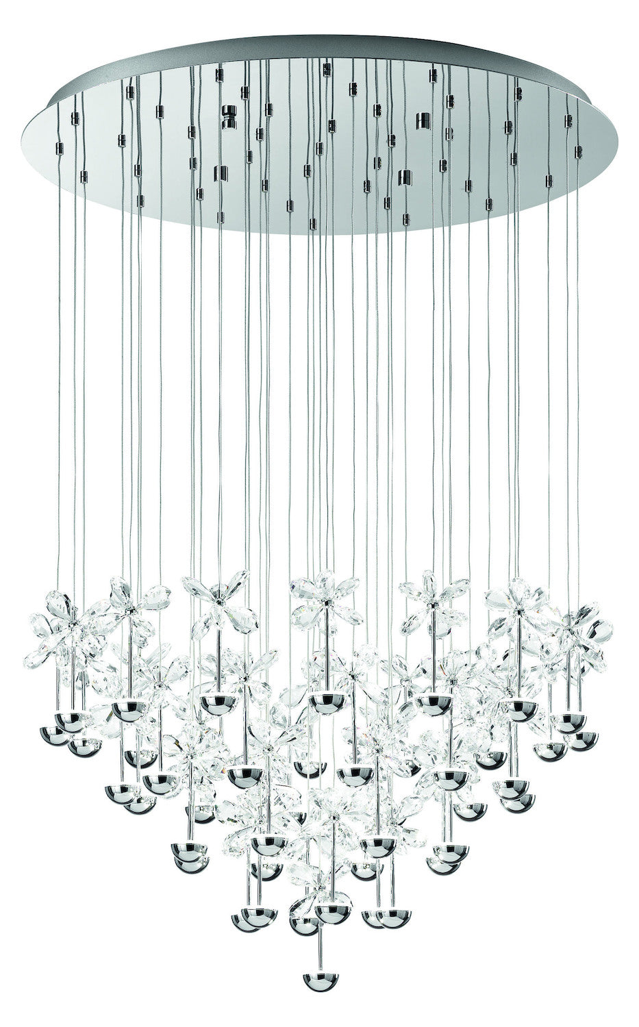 Chrome  43 Light LED 30.75in. Wide Pendant by Eglo