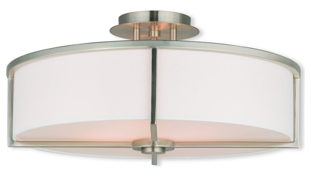 4 Light Brushed Nickel Ceiling Mount by Livex Lighting