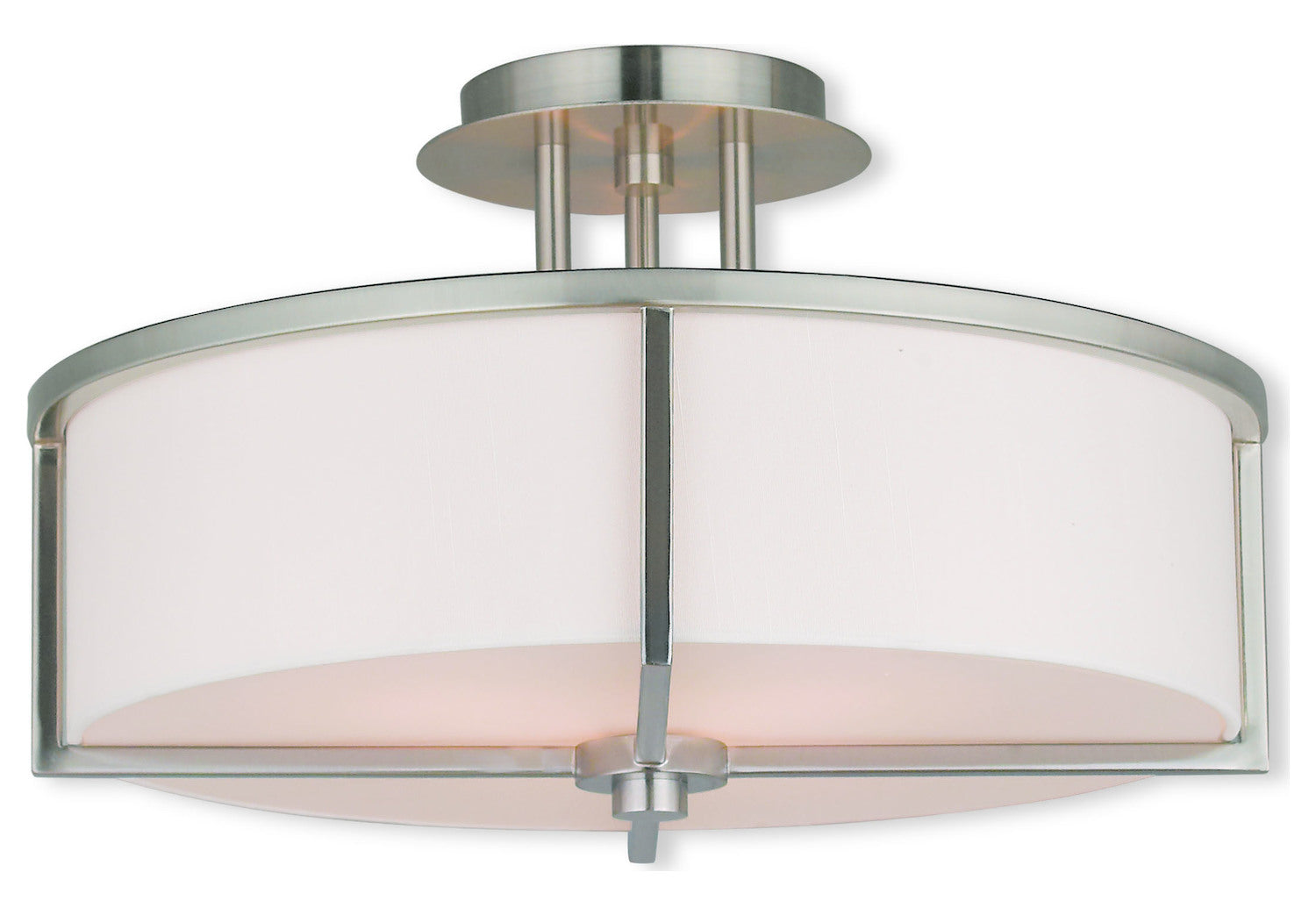 3 Light Brushed Nickel Ceiling Mount by Livex Lighting