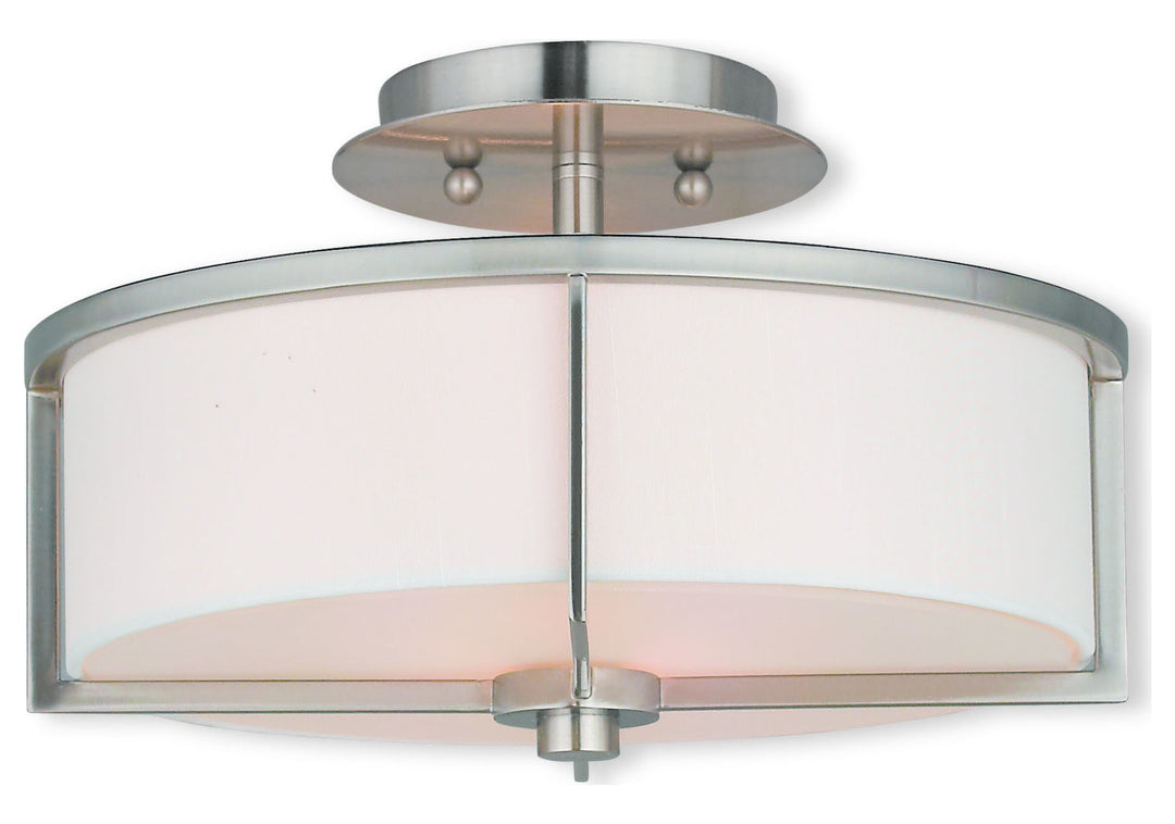 2 Light Brushed Nickel Ceiling Mount by Livex Lighting