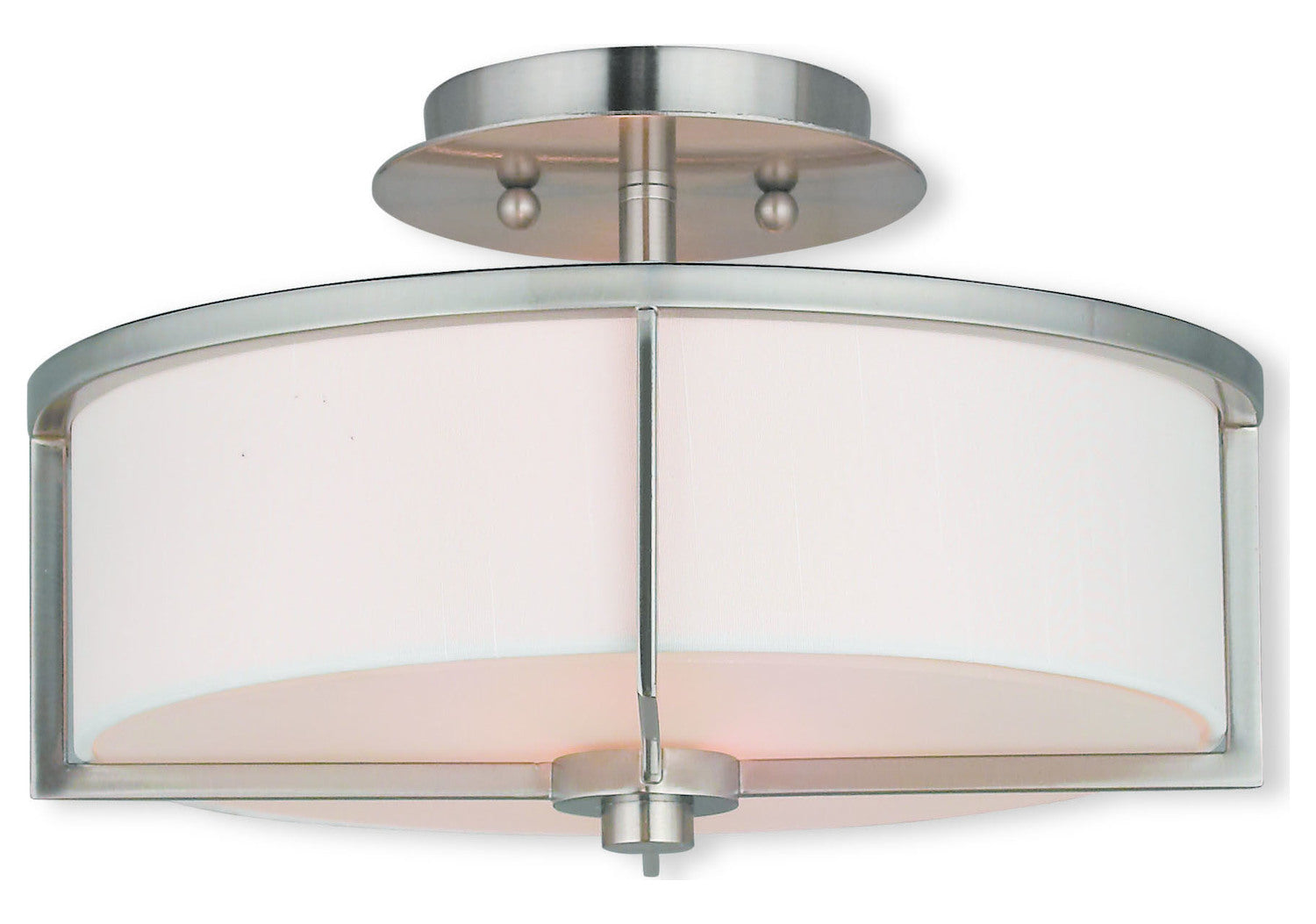 2 Light Brushed Nickel Ceiling Mount by Livex Lighting
