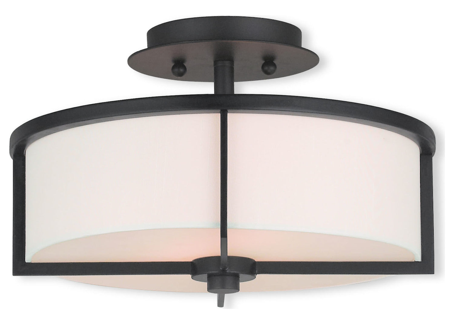 Bronze  2 Light Semi Flush Ceiling Fixture by Livex Lighting