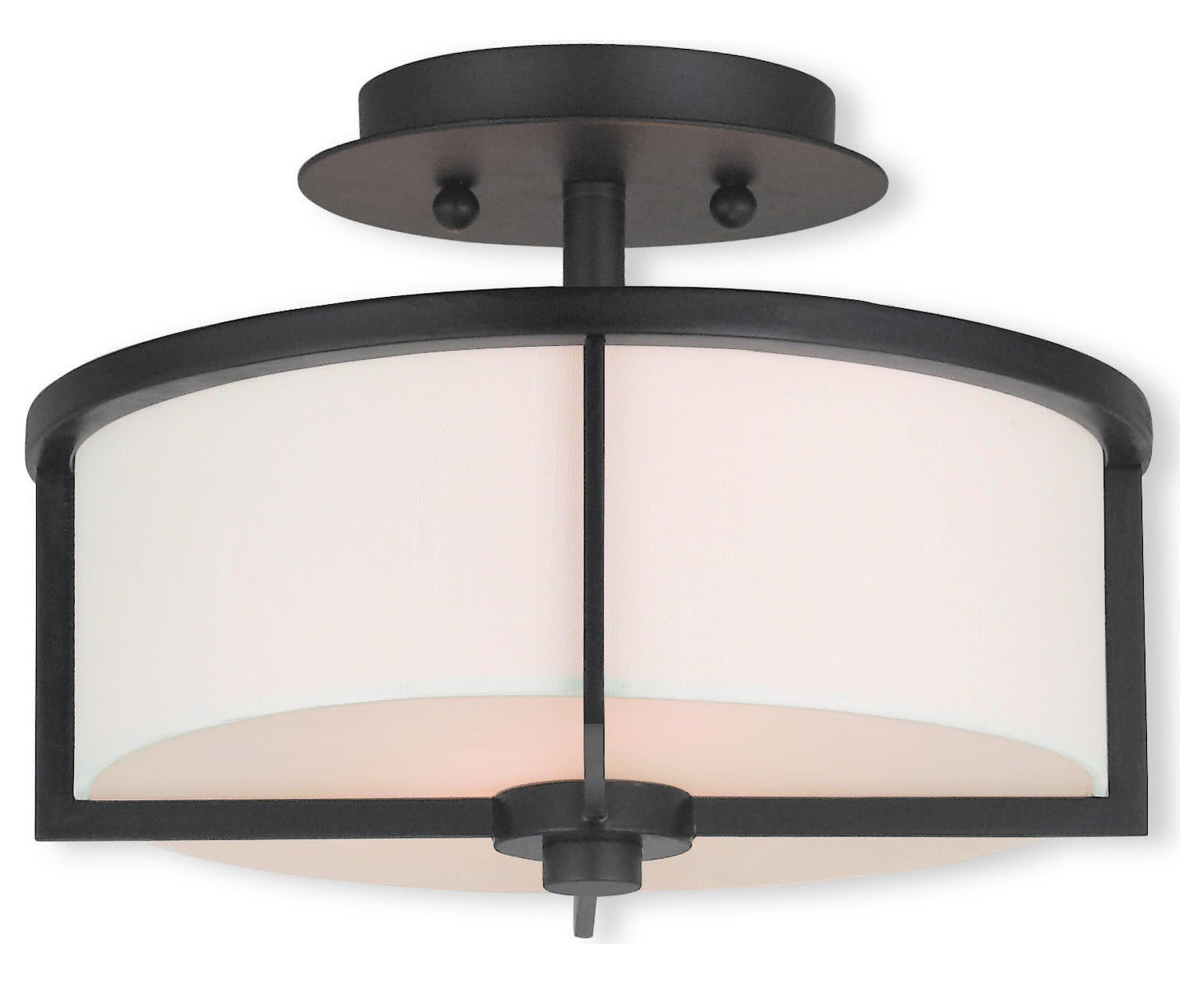 Bronze  2 Light Semi Flush Ceiling Fixture by Livex Lighting