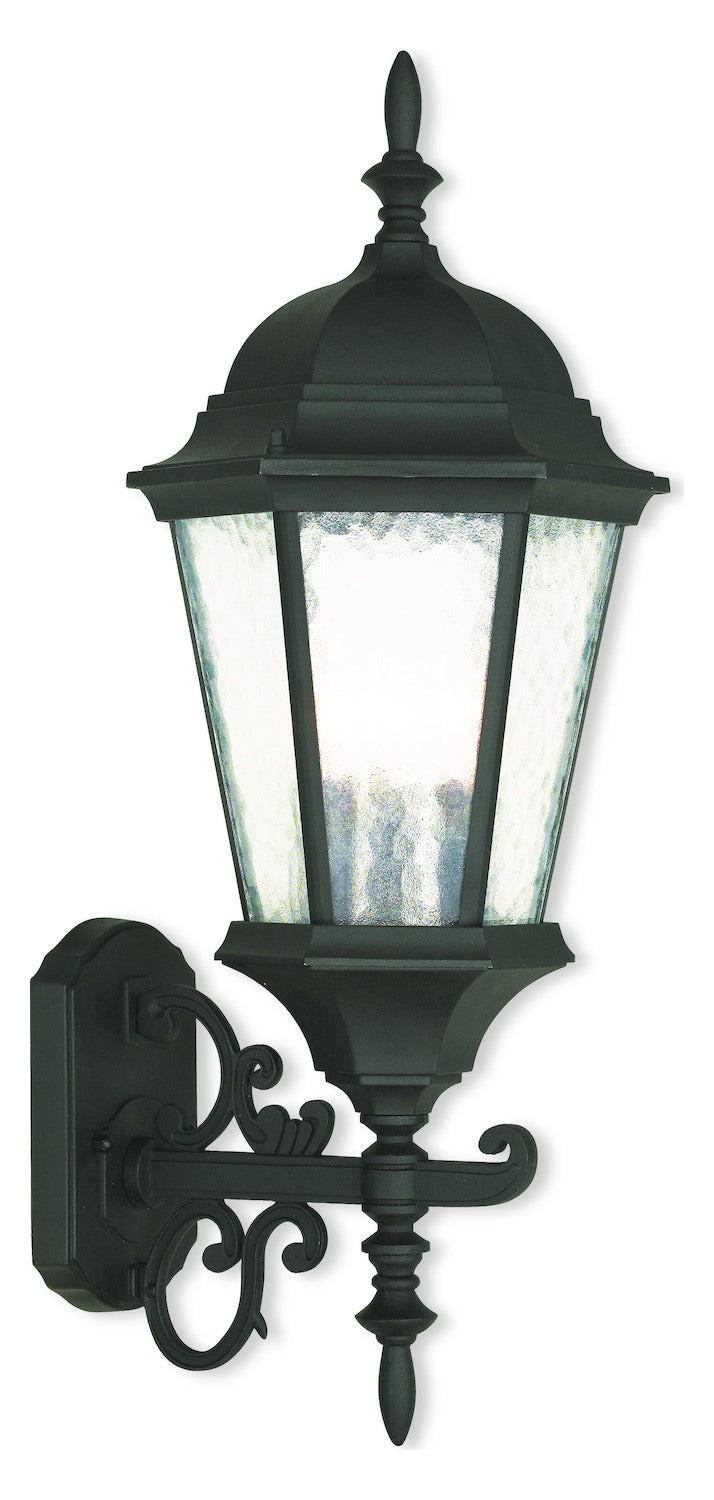Textured Black  3 Light Outdoor Wall Sconce by Livex Lighting
