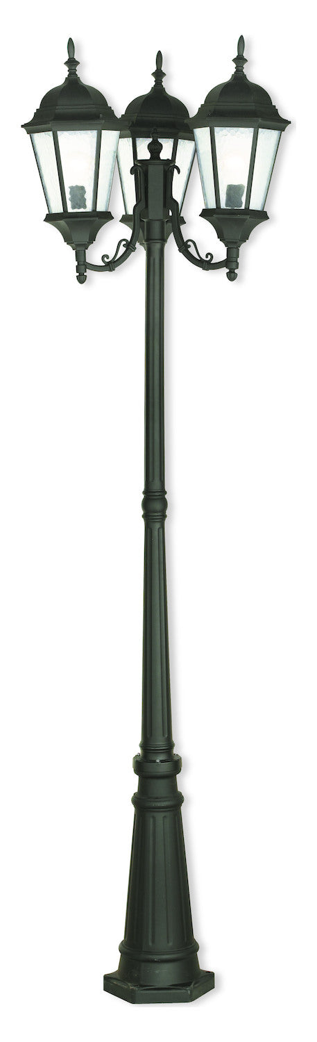 Textured Black  3 Light Outdoor Post Light by Livex Lighting