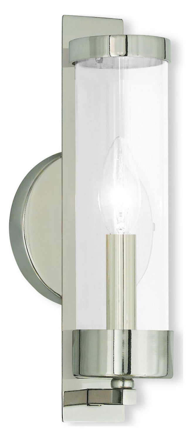 1 Light Polished Nickel Wall Sconce by Livex Lighting