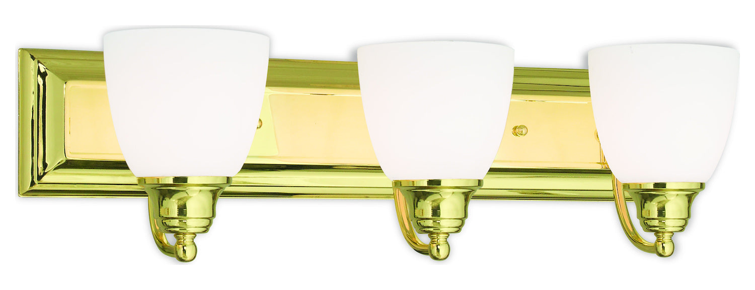 3 Light Polished Brass Bath Light by Livex Lighting