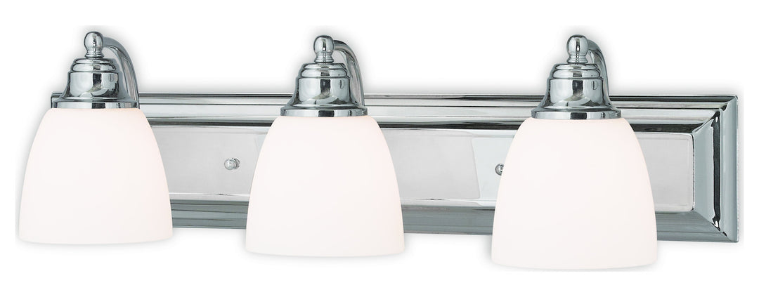 3 Light Polished Chrome Bath Light by Livex Lighting
