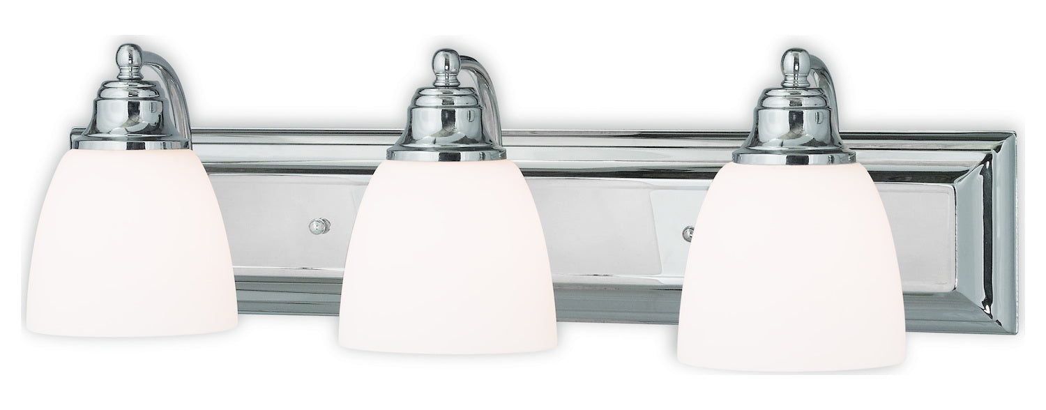 3 Light Polished Chrome Bath Light by Livex Lighting