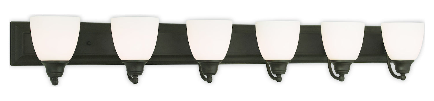 6 Light Bronze Bath Light by Livex Lighting