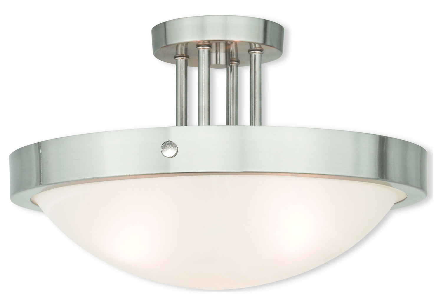 3 Light Brushed Nickel Ceiling Mount by Livex Lighting
