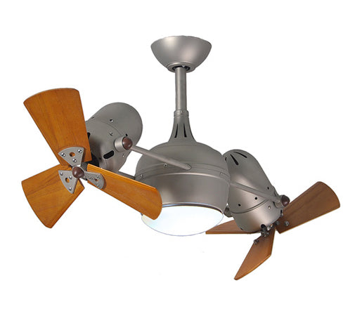 With Light Kit-Brushed Nickel-Wood Blades by Matthews Fan Company
