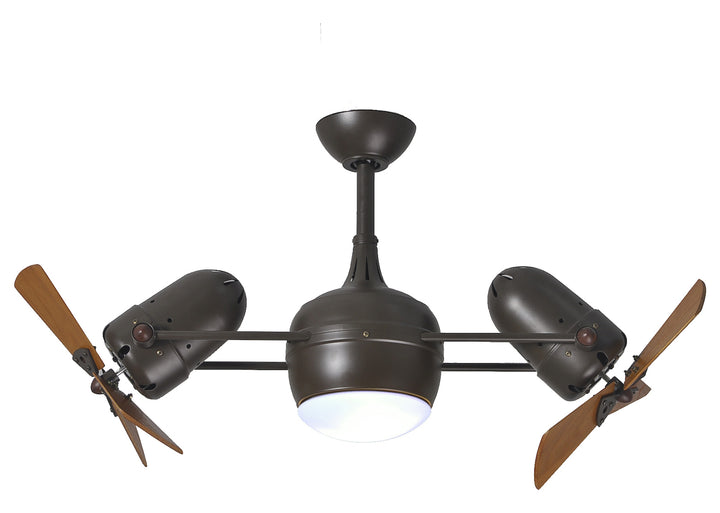 With Light Kit-Textured Bronze-Wood Blades
